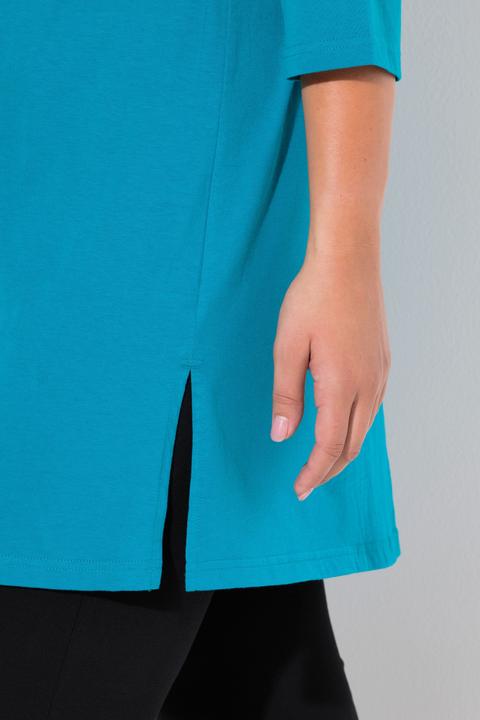 Produktbild Ulla Popken Longshirt, A-Linie, V-Ausschnitt, 3/4-Arm (68)