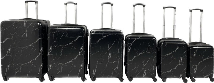 Immagine prodotto Trolleymax Valigia da viaggio Trolleymaxx marmo nero opaco (M (50 - 90l))