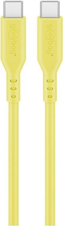Produktbild Goobay USB-C-Silikonkabel, 1,5 m, gelb (1.50 m, USB 2.0, 60 W)