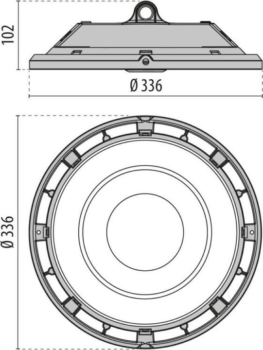 Produktbild PiL 3111276LEDHallentiefstrahler IP65 200W 27222lm 4000K (27222 lm)