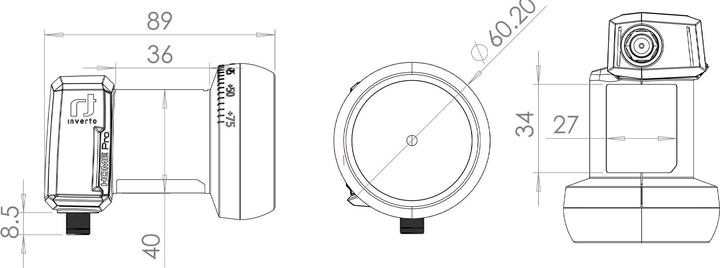 Actual product image inverto Home Pro (Single LNB, 40mm)