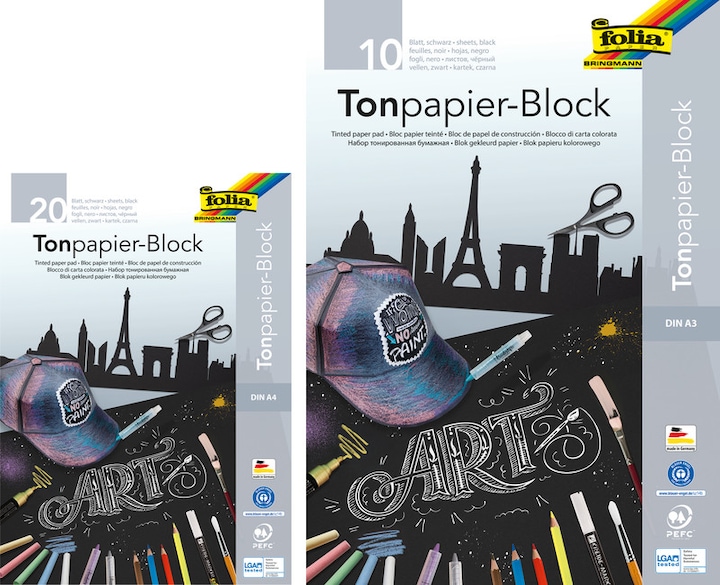 Image du produit Folia Bloc de Zeichen- et de Bastel (A4)