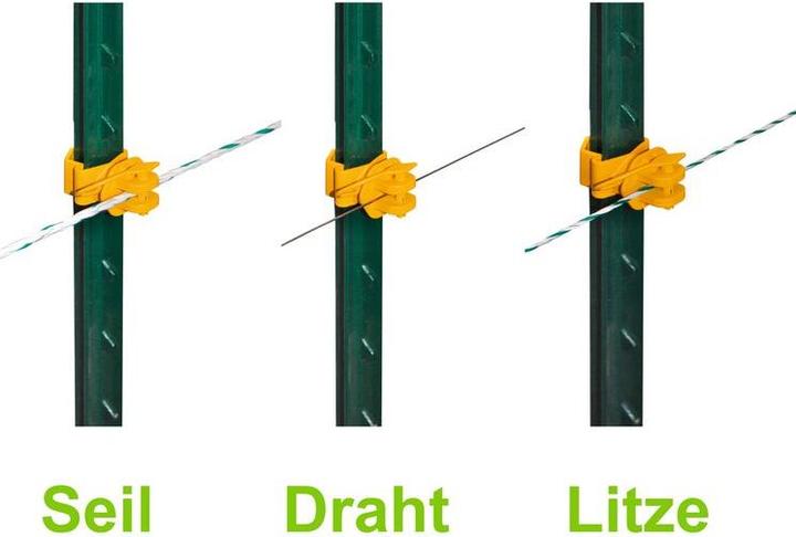 Produktbild Corral T-Post pinlock insulator, yellow, 25 pcs