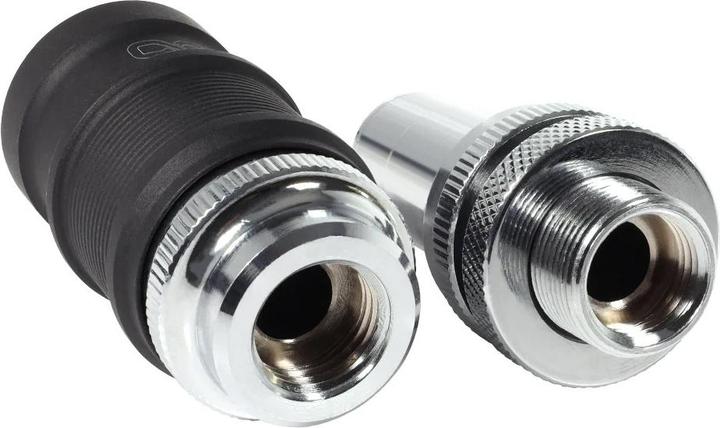 Actual product image Alphacool ANK ES quick-release fastener BLH1A PushIn Set IG-IG with bulkhead fitting