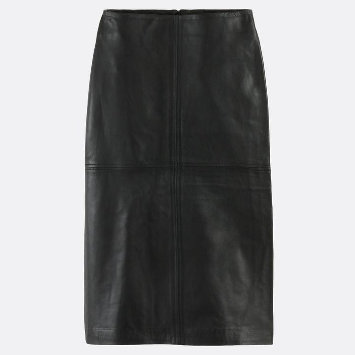 Actual product image La Redoute Collections Bleistiftrock aus Schafsleder (42)