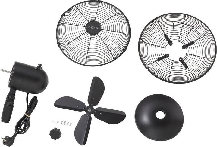Actual product image Sygonix Tischventilator 35 W (Ø x H) 335 mm x 400 mm Schwarz Oszillierend (58.30 dB)