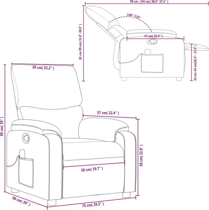 Actual product image VidaXL Massage-Relaxsessel