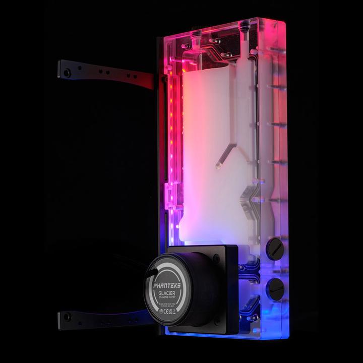 Actual product image Phanteks R260C Reservoir - transparent acrylic backplate, D5, DRGB-LED - black