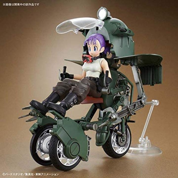 Actual product image Bandai Model Kit Dragon Ball Funkoe Rise Mech Bulma Motorcycle