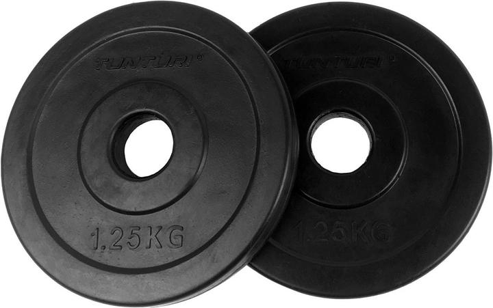 Image du produit Tunturi Gummiertes 1.25 kg Gewichtsscheibenpaar 30 mm (2 x 1,25 kg)