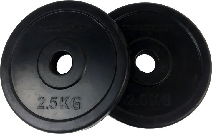 Actual product image Tunturi Gummiertes 2.5 kg Gewichtsscheibenpaar 30 mm (2 x 2.5 kg)
