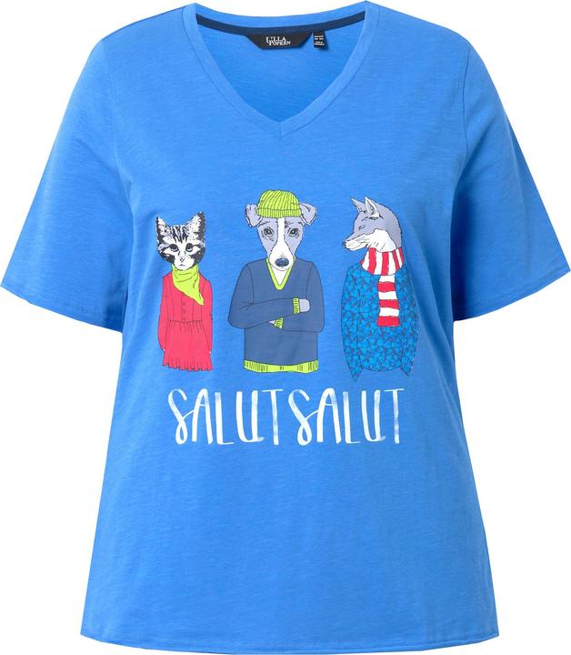 Produktbild Ulla Popken T-Shirt, Tiere, A-Linie, V-Ausschnitt, Halbarm (46, 48)