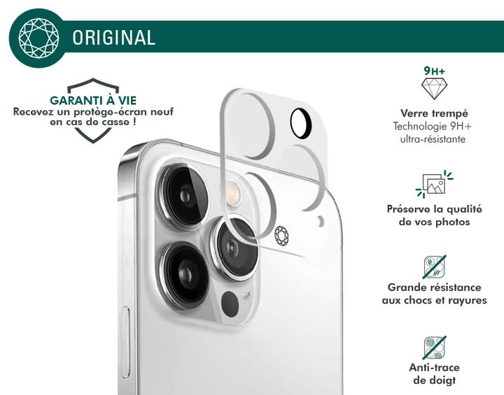 Actual product image Bigben Connected Rear camera film, camera glass, 9H+ hardness (1 Piece, Apple iPhone 12 Pro Max)