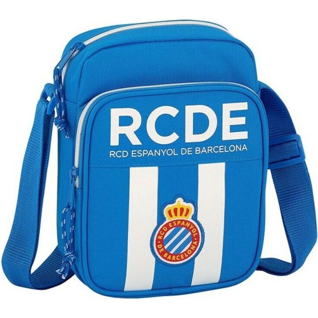 RCD Espanyol, Bambine, Borsetta, Borsa a tracolla 611753672 Blu Bianco (16 x 22 x 6 cm), Blu, Bianco
