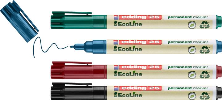 Produktbild Edding 25 E-4 (Blau, Grün, Rot, Schwarz, 1 mm, 4 x)