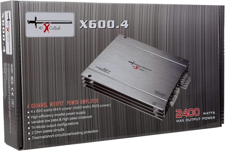 Actual product image Excalibur X600.4 Auto amplifier 4-kanaals (4-channel amplifier)
