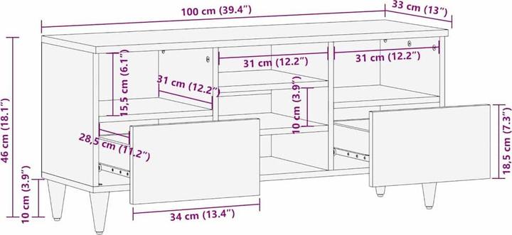 Produktbild VidaXL TV-Schränk (100 x 33 x 46 cm)