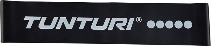 Produktbild Tunturi Mini Resistance Band Set 5 Stück - 5 Gummi Gymnastikbänder mit Netztasche (0.50 m, Extra Leicht, Leicht, Mittel, Stark, Extra Stark)