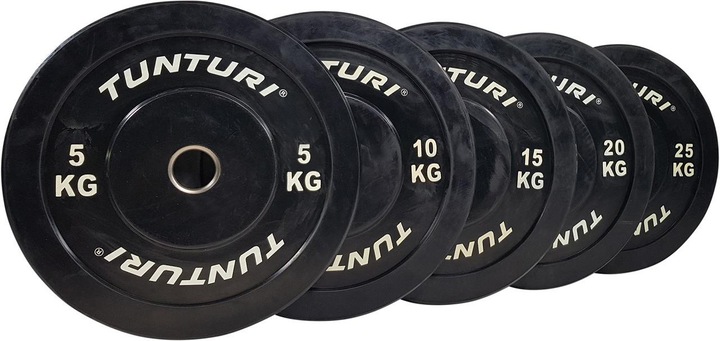 Actual product image Tunturi Bumper Plate Hantelscheiben 50 mm 15 kg (1 x 15 kg)