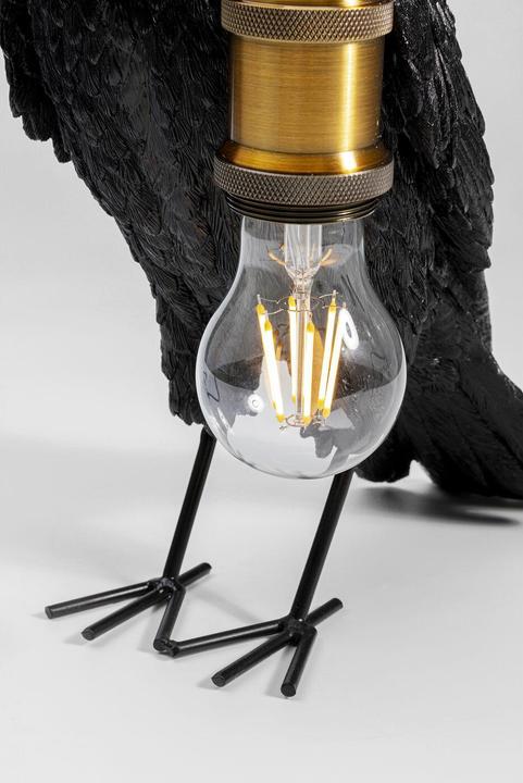 Actual product image Kare Design Table Lamp Animal Crow Mat Black (E27)