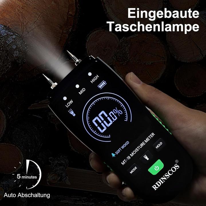 Actual product image Rdinscos Holzfeuchtemessgerät
