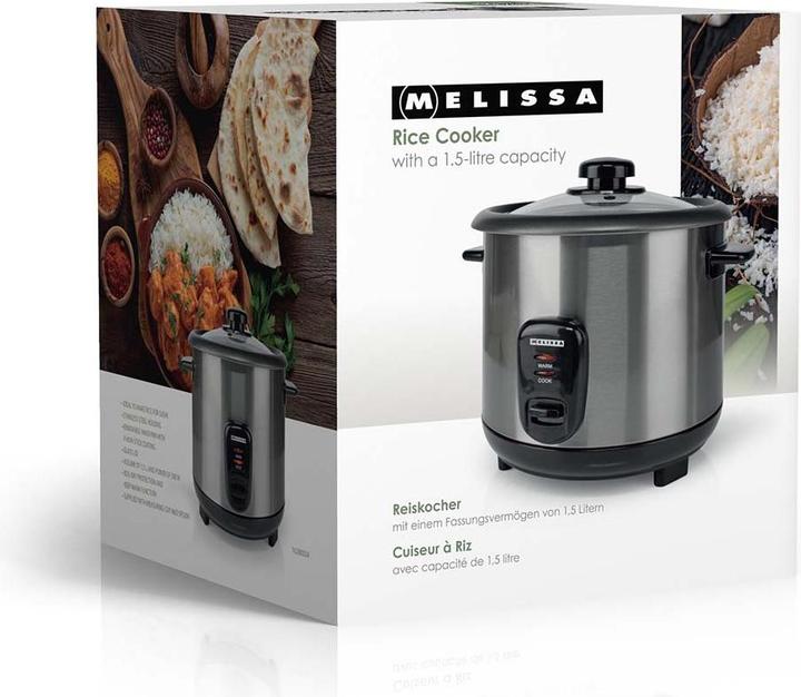 Actual product image Melissa Reiskocher | 1,5 l | 500 W | Antihaftbeschichtung | Abnehmbare Schüssel | Dampfgareinsatz |