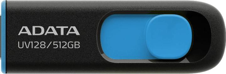 Actual product image Adata UV128 USB flash drive USB Type-A 3.2 Gen 1 (3.1 Gen 1) Black, Blue (512 GB, USB-A)