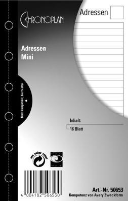Produktbild Chronoplan CHRONOPLA Chrono.Adressen Mini 50653Z.19 (Spezial)