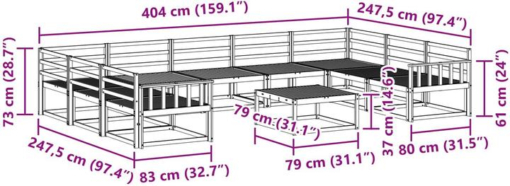 Produktbild vidaXL Outdoor-Sofagarnitur