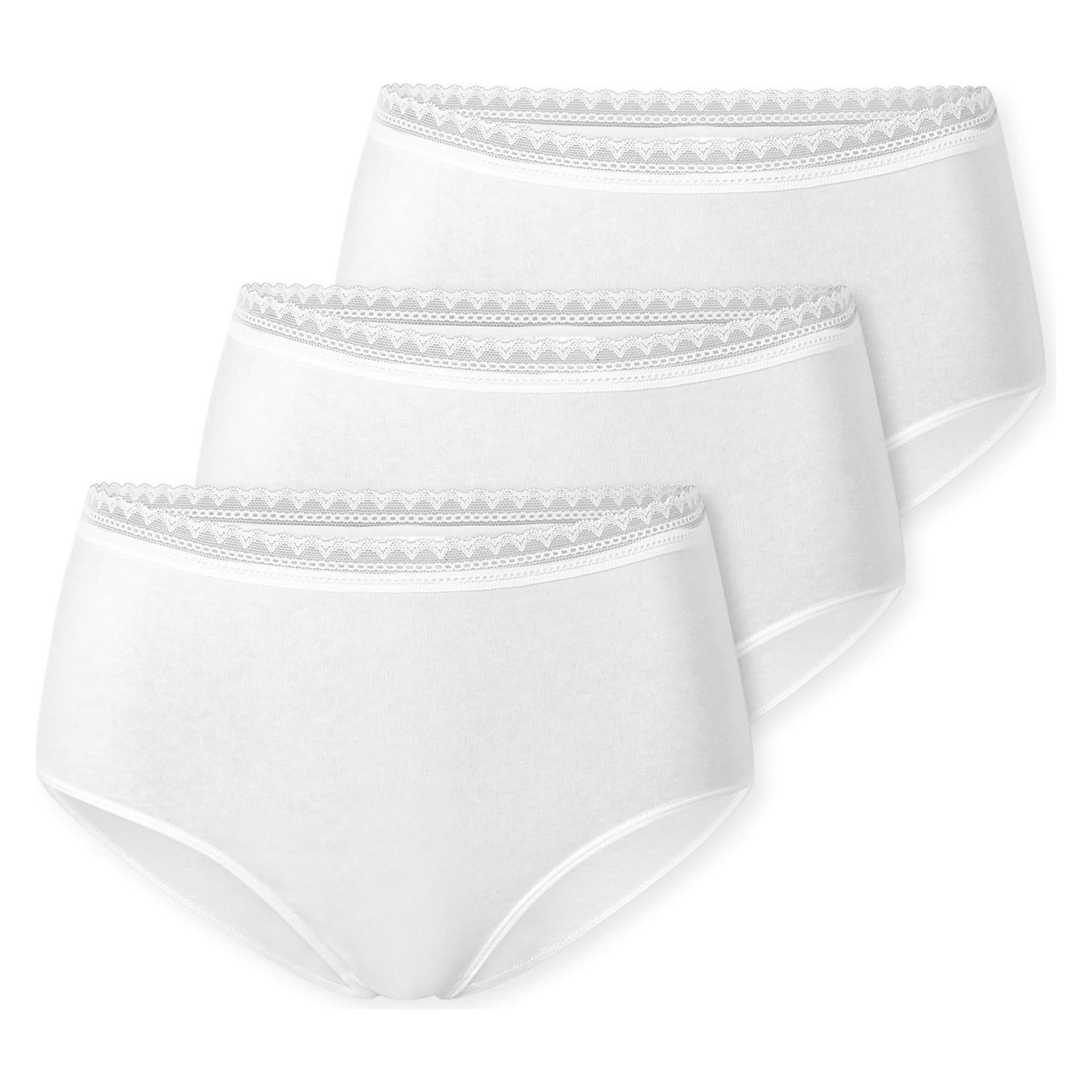 Schiesser, Damen, Unterhosen, Midislip Modern Multipacks, Weiss, (42, Xl, 3er Pack)