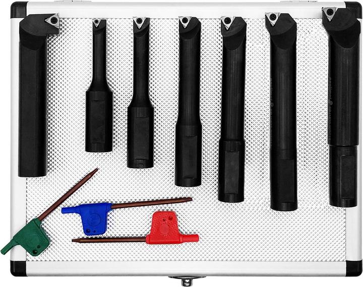 Paulimot Bohrstangen-Set mit Wendeplatten, Ø 18 mm, für Ausdrehkopf, 7-teilig