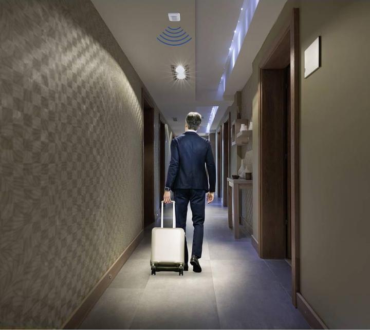 Actual product image Sygonix SY-5836538 Ceiling PIR motion detector 360 ° relay white (20 m)