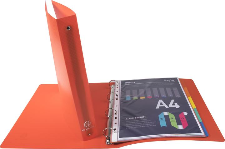 Actual product image Exacompta ring binder A4 PP 4-ring 30mm spine 40mm (A4, 40 mm, 240 Piece)
