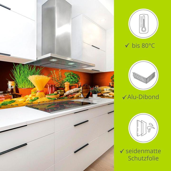 Image du produit Artland Dos de cuisine en aluminium Manger méditerranéen et italien