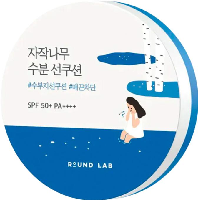 Actual product image Round Lab Birch Juice Sun Cushion (Suntan cream, SPF 50+, 15 ml, 15 g)