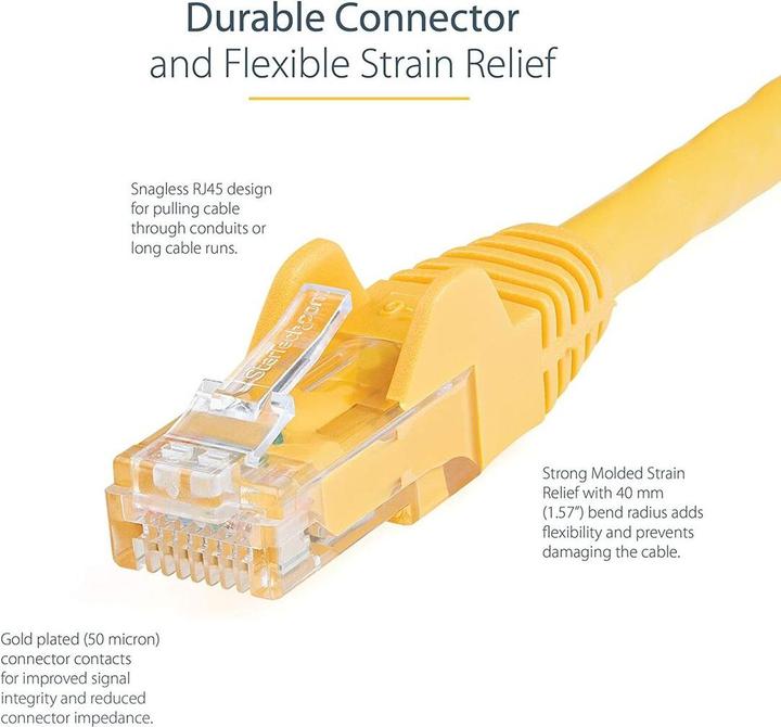 Immagine prodotto StarTech Cavo Patch Cat6 Giallo 7m (UTP, CAT6, 7 m)