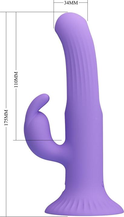 Actual product image Pretty Love - Killmoulis Rabbit Vibrator 12 Vibrationsmodi Lila