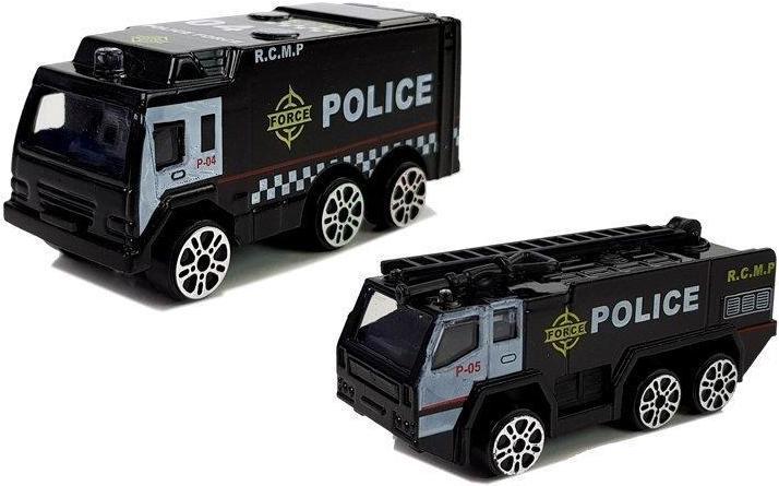 Produktbild Lean Toys Polizeiflugzeug mit Autos 1:64 mit Licht und Sound