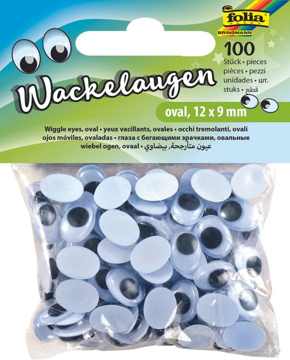 Folia Wiggle Eyes oval D12mm