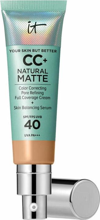 Image du produit It Cosmetics Cc Natural Matte Cream Makeup Spf 40 Neutral Tan 32ml (Tan Neutre, 32 ml)