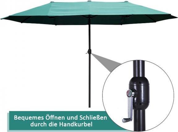 Produktbild Outsunny Sonnenschirm mit Handkurbel (2.70 m)
