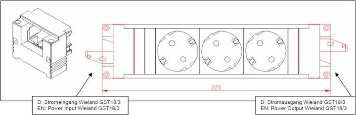 Actual product image Bachmann STEP BASE extension cord (3 x, CEE 7/3)