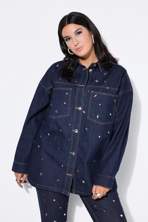 Produktbild Studio Untold Jeanshemd, Oversize Shape, Glitzersteine (54, 56)