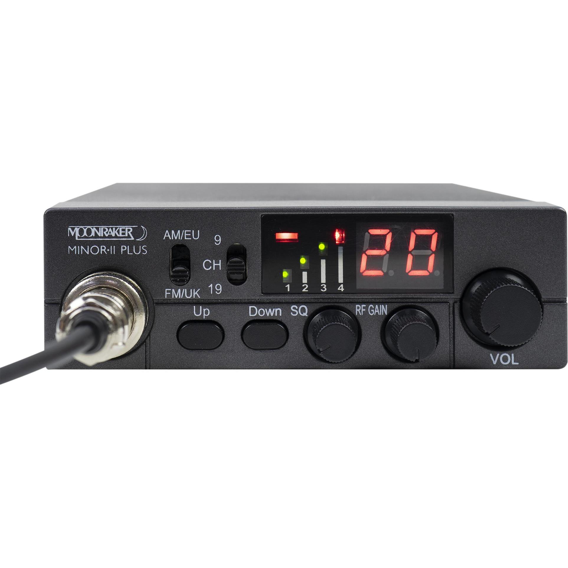 Thumbnail - Moonraker CB-Funkgerät MINOR II PLUS, RF GAIN, einstellbarer ASQ und 12V-24V Stromversorgung, Walkie-Talkie