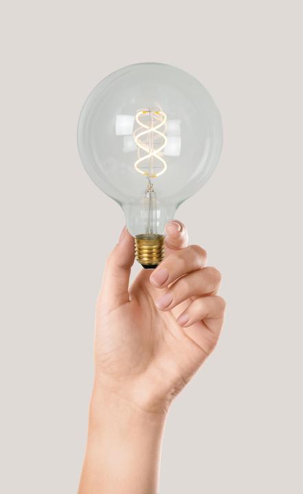 Immagine prodotto Lucide G125 - Lampada a filamento - Ø 12,5 cm - LED Dim. - E27 - 1x5W 2700K - Trasparente 49033/05/60 (E27, 460 lm, 1 x)