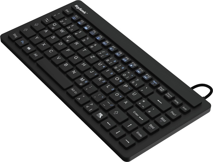 Image du produit KeySonic KSK-3230" (US) Clavier USB Noir Membrane en silicone, étanche (IPX7) (US, Filaire)
