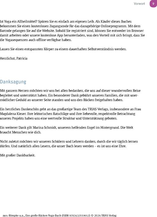 Image du produit Das grosse Rücken-Yoga-Buch (Allemand, Jutta Pietsch, Patricia Römpke, 2024)