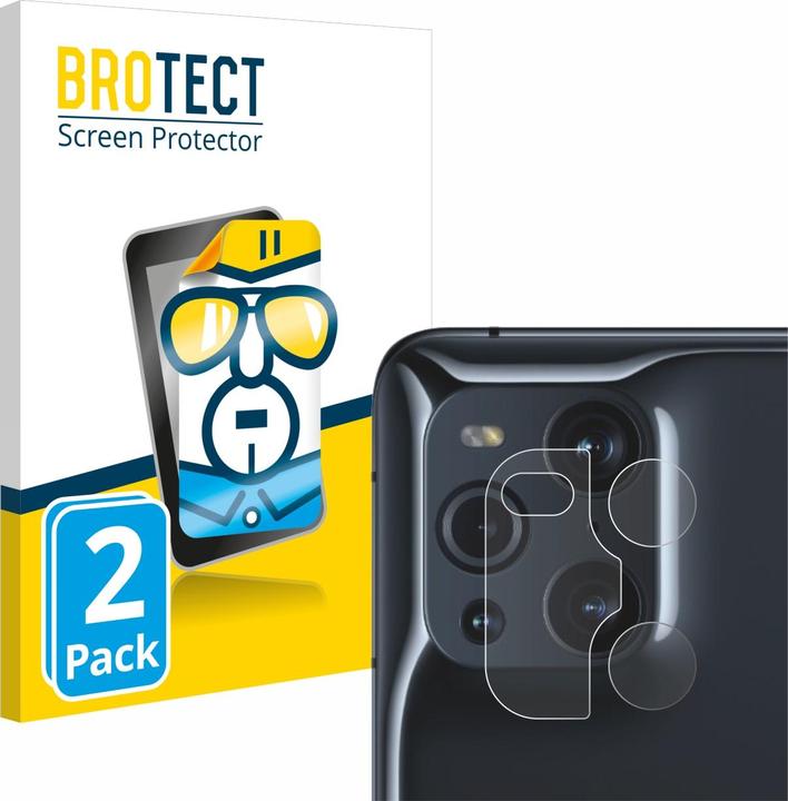 Produktbild BROTECT Schutzfolie Displayschutz Klar (2 Stück, Oppo Find X3 Pro)
