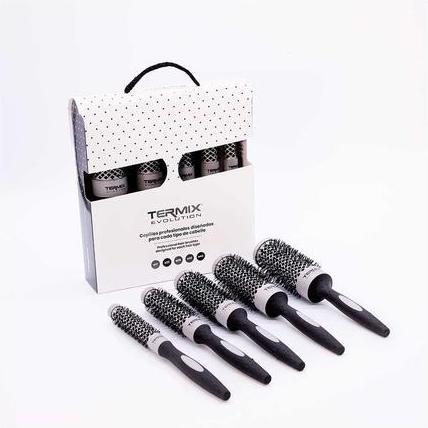 Immagine prodotto Termix Evolution Basic Hairbrushes for Normal Hair with Ionized Bristles - Pack of 5