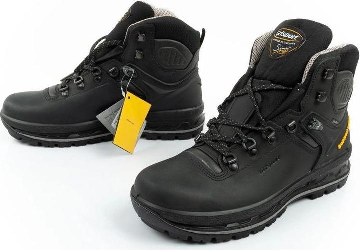 Actual product image GriSport Nero Dakar Herren-Trekkingschuhe, Leder, schwarz (44)